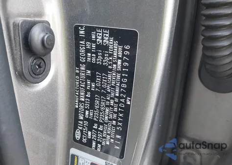 2011 Kia Sorento Lx V6 z USA, uszkodzony, nr VIN 5XYKTDA27BG119796